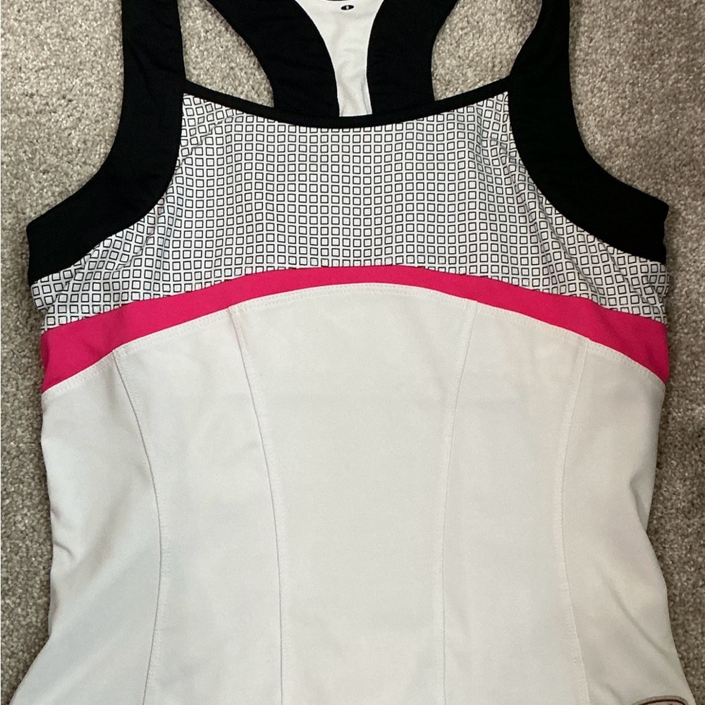 Ladies Sz S Workout Top with Pink Accent